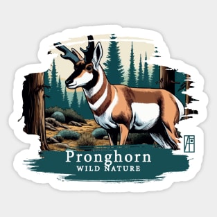 Pronghorn - WILD NATURE - PRONGHORN -5 Sticker